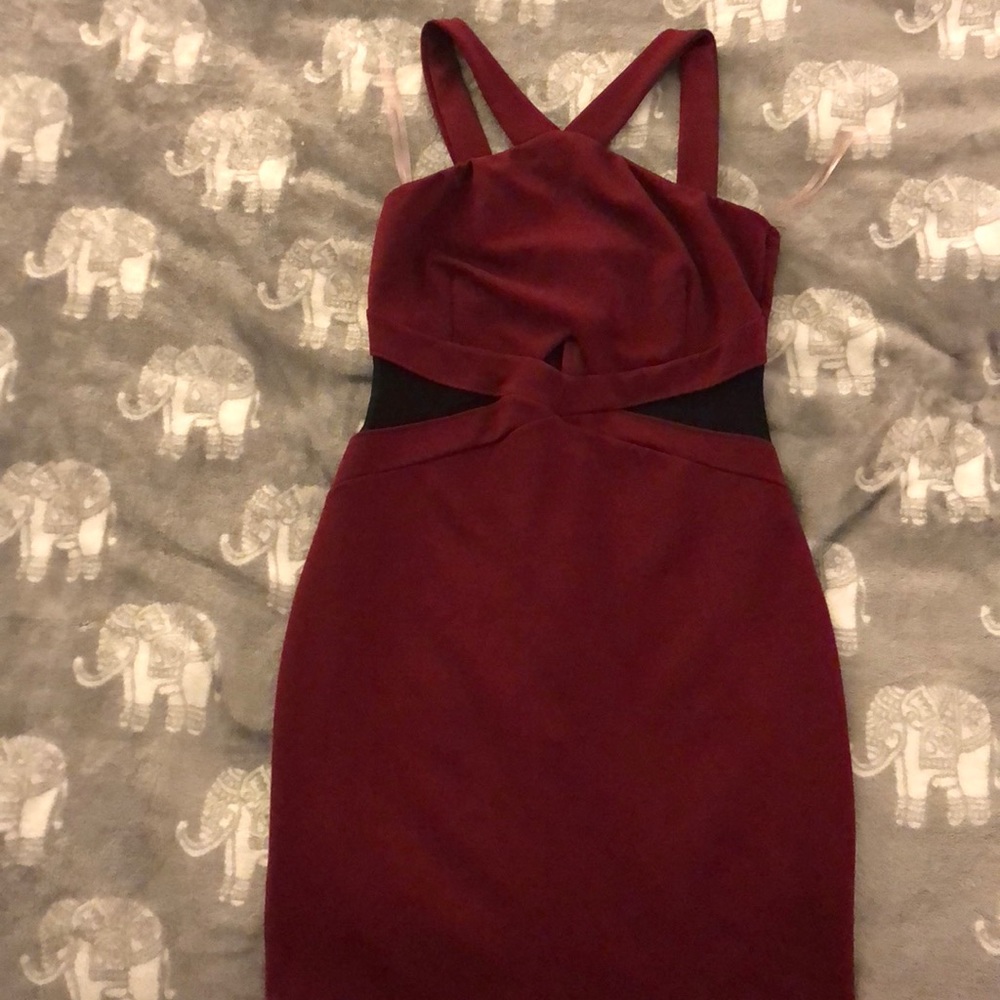 Burgundy dress